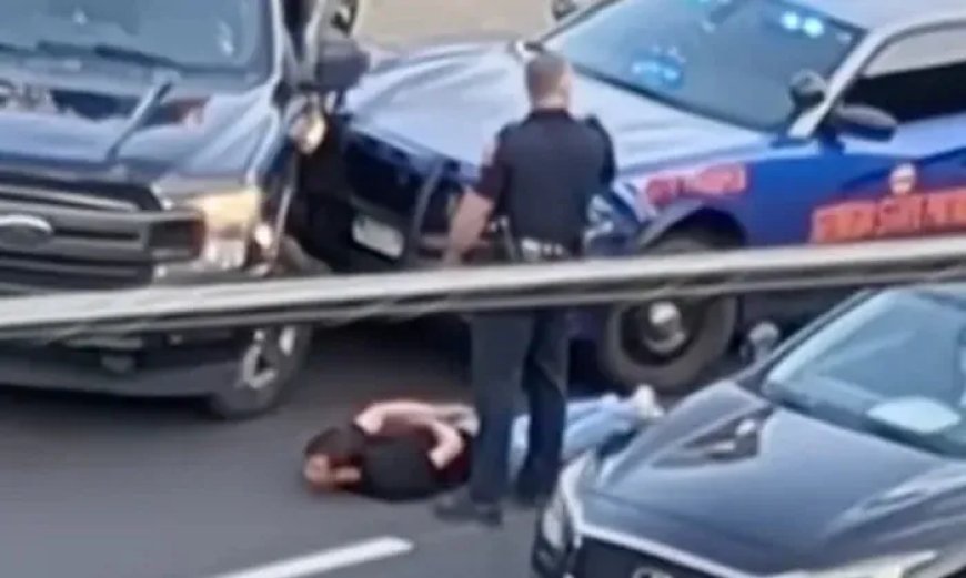 Driver Doing Donuts Hits Onlookers Trying To Escape The Police